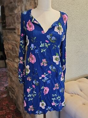 chinese dress ladies Navy Floral Metallic Puff Sleeve Maxi Dress